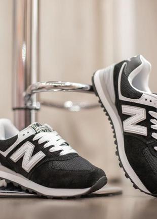 Жіночі кросівки new balance 574 black розпродаж