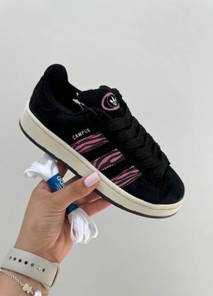 Жіночі кросівки adidas las campus black zebra адідас кампус