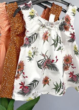 Детская хлопковая футболка, майка h&m на девочку
