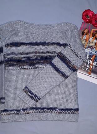 Свитер кофта реглан лонг размер 46 / 12 шерсть акрил новый оверсайз нарядный кроп