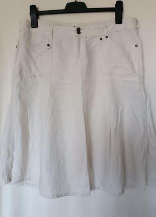 Спідниця із льону від vero moda р.42/xl