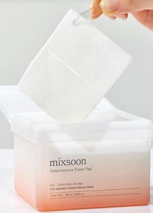 Тонер-педи для обличчя mixsoon galactomyces toner pad, 60 шт