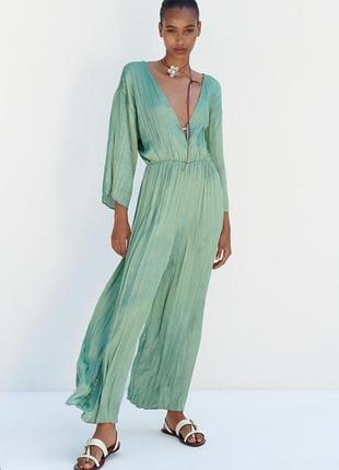 Легкий сатиновий комбінезон zara