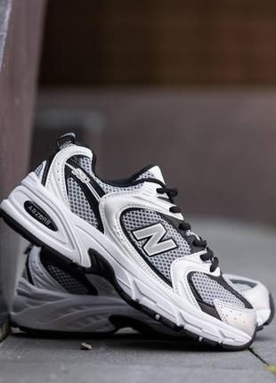 New balance white black silver женские кроссовки New balance white сетка легкие удобные