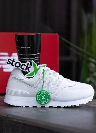 New balance white leather женские кроссовки debelанс белые кожаные легкие2 фото