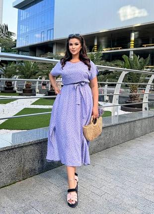 Женское летнее хлопковое платье миди длинная легкая легкая батал,женское летнее платье...