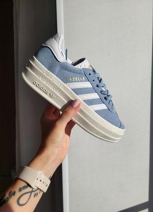 Женские кроссовки adidas gazelle blue