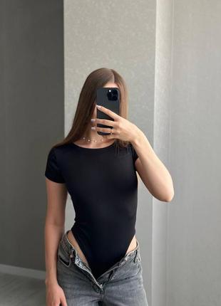 Боди базовый черный белый бежевый