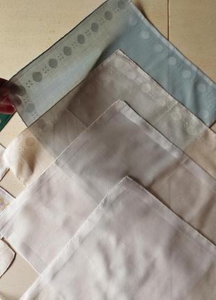 Швейцарское качество!👌новые сверхтонкие батистые платочки,, носовички 28-32, шов роуль💓2 фото