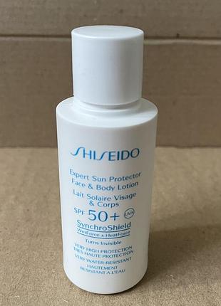 Shiseido expert sun protection face and body lotion spf50 солнцезащитный лосьон для лица и тела 30ml
