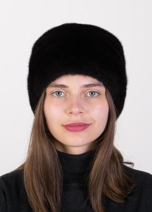 Женская зимняя модная меховая норковая шапка кубанка