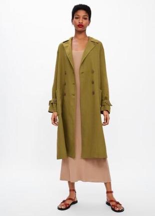 Льняной тренч от zara👌