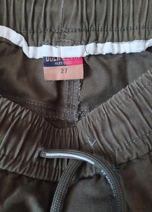 Штаны брюки джоггеры цвета хаки оливковые на резинке спортивные3 фото