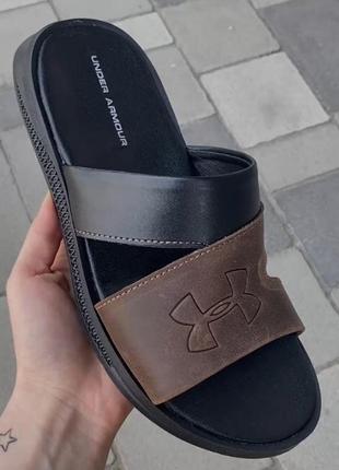 Шкіряні чоловічі шльопанці, шльопки, мужские шлепанцы натуральная кожа