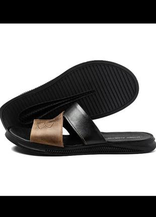 Кожаные мужские шлепанцы, шлепки, мужские шлепанцы натуральная кожа ua