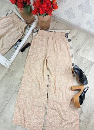 Брендовые очень красивые широкие летние брюки палаццо new look🤍1 фото