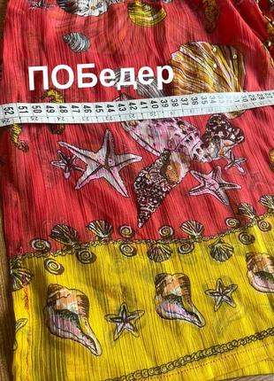 Пляжне парео  - туніка з морським дизайном / boutique/іспанія.5 фото