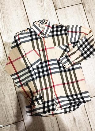 Burberry, комфортная детская мальчечная рубашка на 8 лет, оригинал 100%