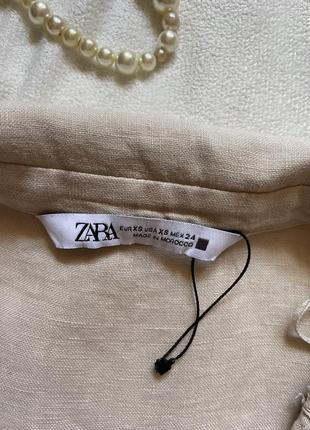 Лляна сорочка блуза  zara6 фото