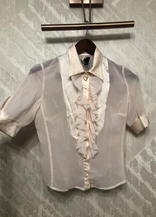 Блуза тілесно-перського кольору9 фото