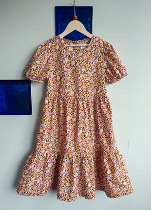 Цветочное летнее платье на девочку 9-10 лет john lewis2 фото