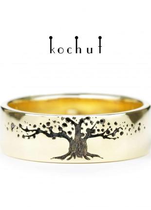 Kochut золота обручка «дерево життя» масивне кільце каблучка