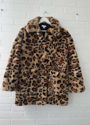 Стильна леопардова шуба topshop