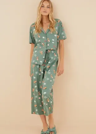 Пижама женская зеленая garfield рубашка штаны women'secret
