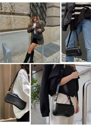 Сумка 01 pei shoulder bag черная3 фото