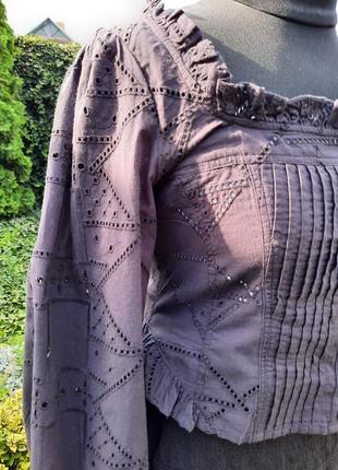 Вінтажна блуза в баварського стилі прошва вінтаж ретро