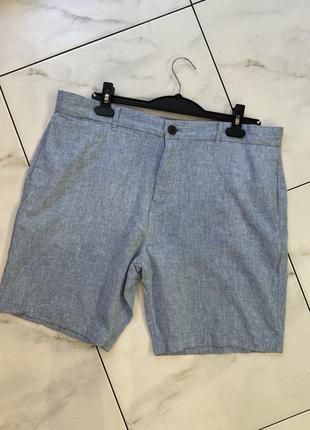 Мужские батальные льняные котоновые шорты george 2xl-3xl 38-40 (54-56)