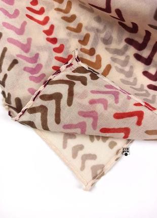 Батистовый тонкий хлопковый платок платок хлопок бежевый новый