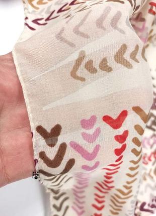 Батистовый тонкий хлопковый платок платок хлопок бежевый новый