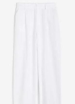 Брюки белые льняные h&m