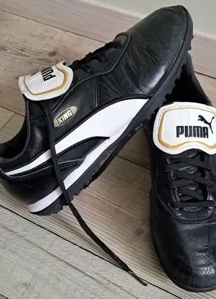 Сороконожки детские puma king top tt (натуральная кожа) 105734-01 (р.37.5)4 фото