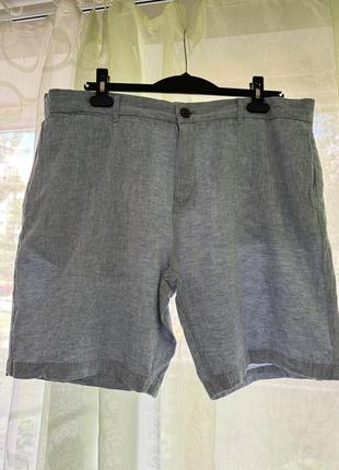 Мужские батальные льняные котоновые шорты george 2xl-3xl 38-40 (54-56)