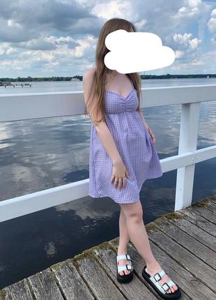 Платье – сарафан h&amp;m фиолетового цвета