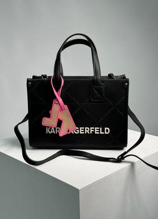 Сумка женская в стиле karl lagerfeld k/skuare embossed large tote bag2 фото