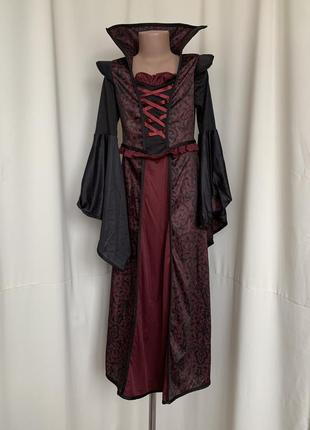 Ведьма королева вампир вампиресса платье карнавальное6 фото
