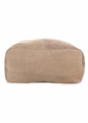 Замшева бежева сумка шопер monica, італія, кольори в асортименті