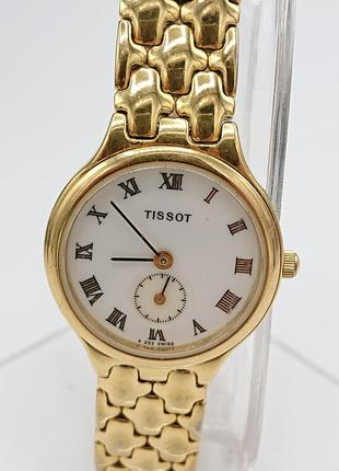 Жіночий позолочений годинник tissot k 203