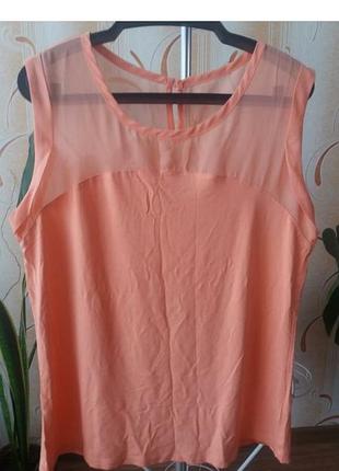 Блуза комбинированная.р 48/50.9 фото