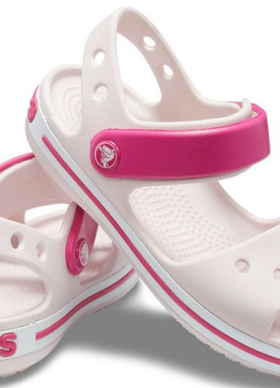 Crocs крокс сандалії босоніжки шльопанці crocband sandal basely pink