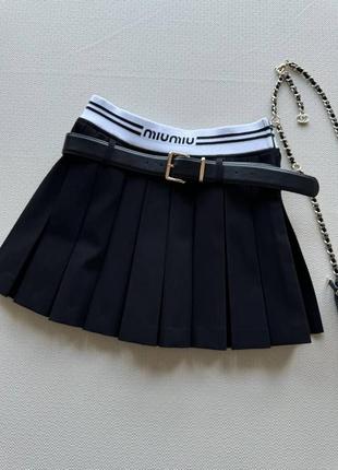 Спідниця в стилі miu  ремінь
