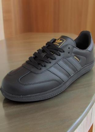 Кросівки чоловічі center adidas samba адідас самба чорні