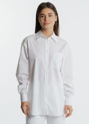 Білосніжна сорочка h&m оверсайз