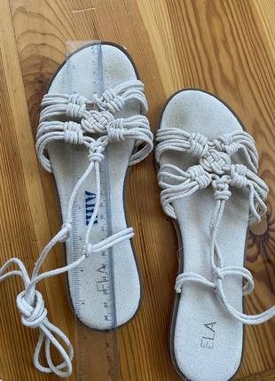 Ela сандалии-босоножки на низком ходу на шнурках, очень удобные3 фото