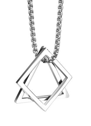 Коллекция 2024 квадратный треугольник кулон подвеска ожерелье5 фото