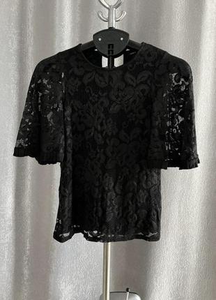 Блуза river island гипюровая черная