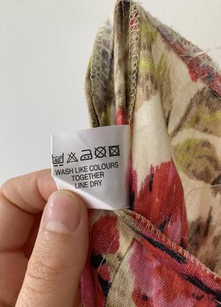 Длинная макси льняная юбка солнце клеш в цветы laura brook4 фото